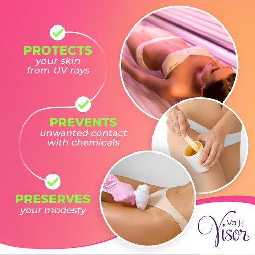 VA J-J VISOR Women’s Intimate Area Protection Shield Brazilian Waxing, Modesty Protection, Depilation Multipack