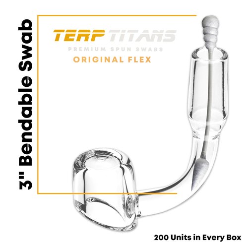 TerpTitans Original Flex – Flexible Cotton Swabs, 400 Count — Spiral Tip For Max Absorption and Fine Point Tips For Tight Spaces | Zero Plastic Packaging | 2-Pack