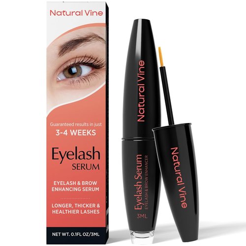 Skiennix Natural Vine Eyelash Growth Serum - Advanced Formula for Longer, Fuller Lashes | Vegan & Cruelty-Free, 3mL