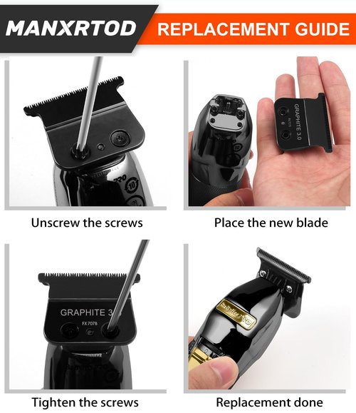 BaBylissPRO Graphite 3.0 Replacement Blade - Ultra Precise FX787 & FX726 Trimmer Compatible | Black