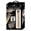 Cutting Edge T-Blade Trimmer for Men, T-Blade Precision Beard Trimmer, Bump Free and Hypoallergenic Titanium Gold Blades, 4 Guide Combs, Rechargeable, Precision Trimmer to Detail, Outline, & Fade