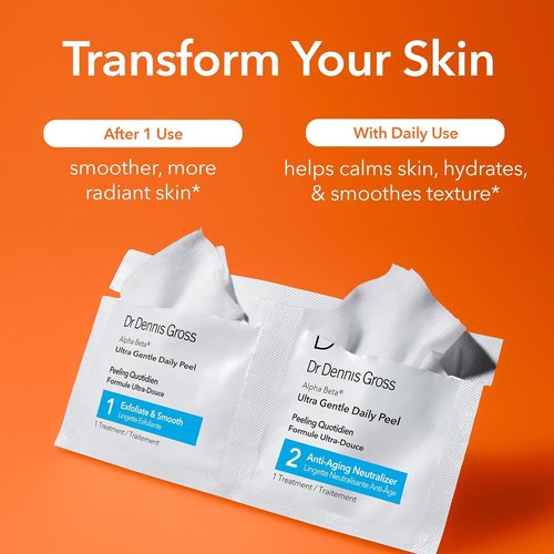Dr. Dennis Gross Alpha Beta Ultra Gentle Daily Peel - Revitalize Dehydrated Skin | 30 Treatments