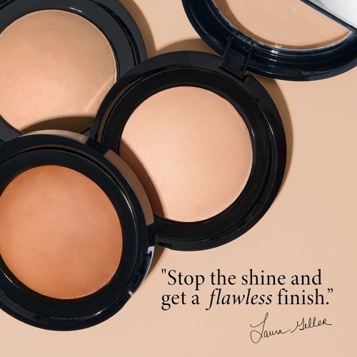 LAURA GELLER NEW YORK Baked Blurring + Setting Powder, Translucent Makeup Setting Powder For Soft-Focus Finish, Minimize Fine Lines and Pores, Light/Medium