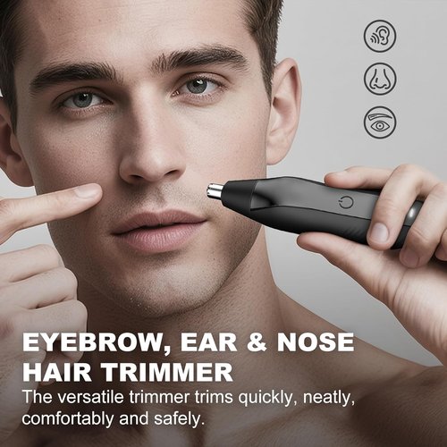 Skiennix 2-in-1 Nose Hair Trimmer - LED Display, 16000RPM Motor, Grooming Kit for Men | Perfect Gift for Father's Day