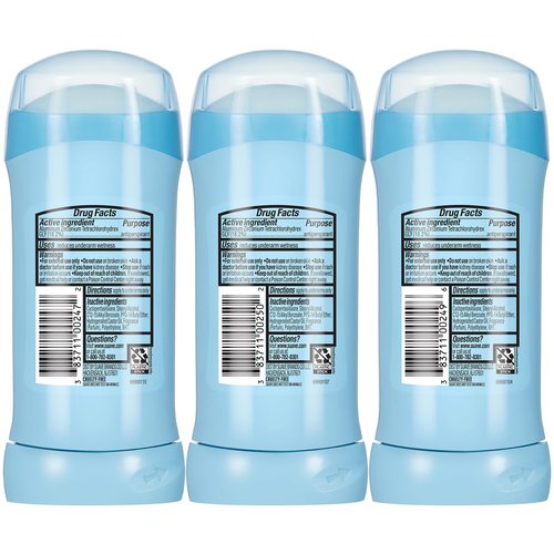 Suave Antiperspirant Deodorant for Women Variety 3-Pack – Powder, Fresh, Sweet Pea & Violet, Anti-Staining Invisible Solid, Talc-Free, 2.7 Oz Ea