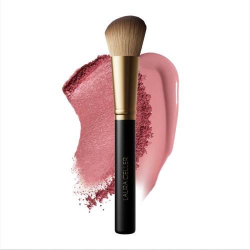 LAURA GELLER Baked Blush-n-Brighten in Pink Grapefruit with Angled Blush Brush – 2-Piece Set