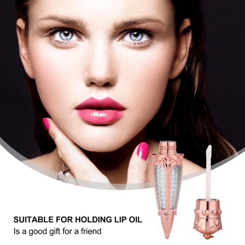 FRCOLOR Refillable Lip Gloss Tubes Set 10Pcs Radish Design Compact Empty Lip Balm Containers Leak-Proof Diy Portable Makeup Accessories