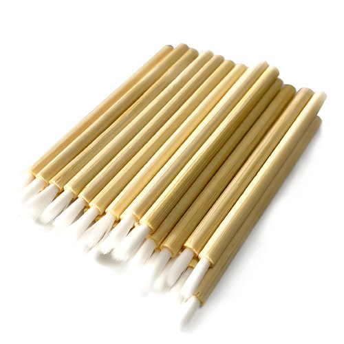 PYO Cookie Paint Brush Disposable Lip Brushes Mini Paint Brush Cookies Disposable Nail Polish Brush Paint Your Own Cookie Food Safe Paint Brushes Mini Paint Brushes Cookies (50, Wooden)