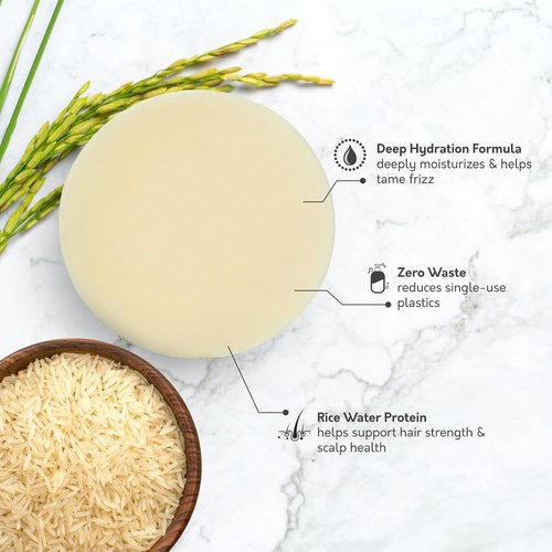 Rice Water Shampoo Bar - Strengthening & Repairing Sulfate-Free Vegan Formula | 3.2 oz for Healthy, Color-Treated Hair