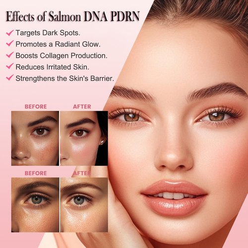 Mtmult Salmon PDRN Serum, Salmon DNA for Face, PDRN Serum - Intense Firming, Repairing, Moisturizing with Collagen, Glutathione, Hyaluronic Acid, 0.05 fl.oz x 10