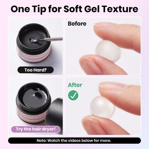 Beetles 3D Gel Nail Art Kit-Crystal Orb 3D Nail Art Clear 1 oz 5 in 1 Non-Sticky Hand Sculpting Building for Beginner DIY Salon at Home,Clear Solid Builder Nail Gel, UV & LED Lamp Cured Needed