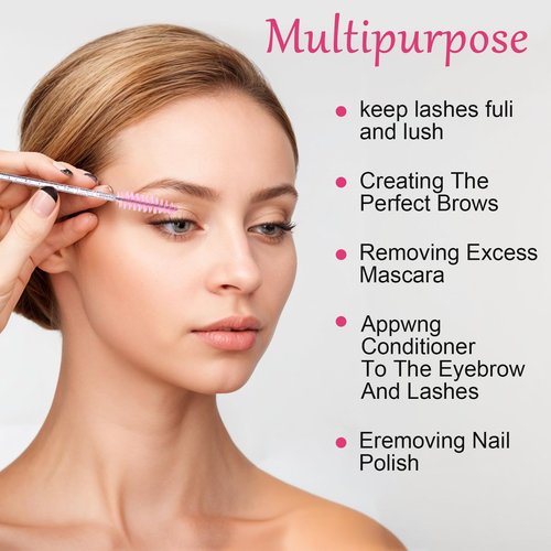 200 Pieces Mascara Wand Tube Set 100 Pcs Lash Spoolies for Eyelash Extensions 100 Pcs Diamond Empty Mascara Brush Disposable Colorful Eyebrow Applicator Makeup Tool