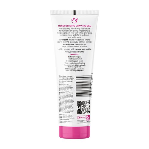 Queen of Ooh la la! Sensitive Moisturising Coconut & Vanilla Shaving Gel For Women TWIN PACK 5.07 fl oz
