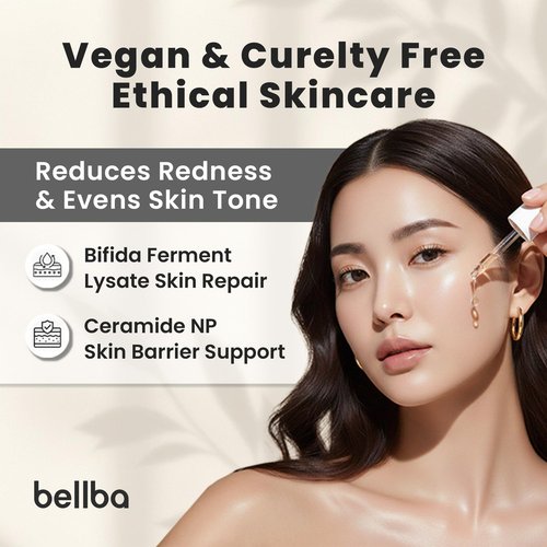 BELLBA Dewy Rice Essence Korean Serum for Face - K-beauty Skincare Rice Serum - Get Even Tone and Glass Skin - Hydrating, Lightweight, Non-Comedogenic (1 fl.oz)