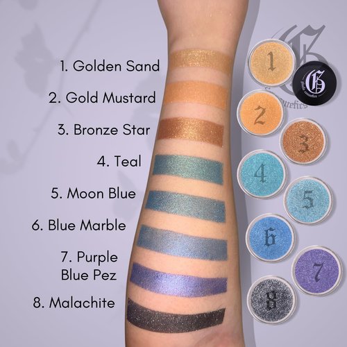 Bronze Star Organic Eye Shadow Palette - High Pigment, Talc-Free Mineral Makeup | Matte, Shimmer & Glitter Effects