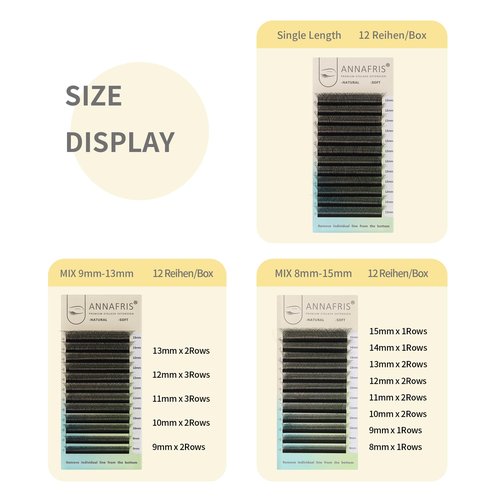 ANNAFRIS 5D Premade Fan W Shape Eyelash Extensions 0.07 L Curl 9-13mm Mix Volume Self Fanning False Lashes Makeup Supplies Professional Use Lash Extension(0.07 L, 9-13mm Mix)