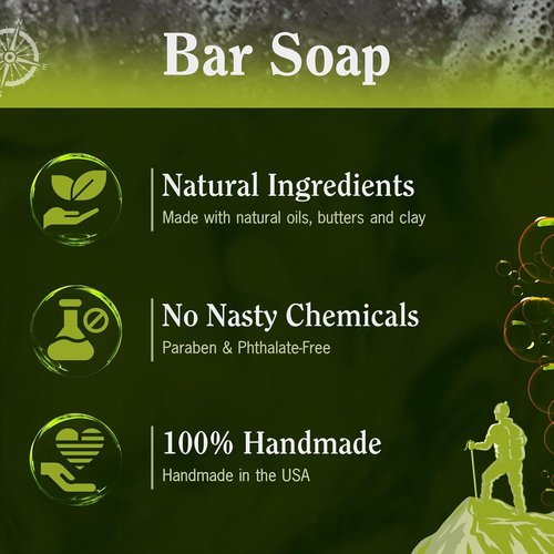 CompassSoap Pachamama Patchouli Bar Soap - Natural & Gentle Lather for Men & Women | 5 oz, Pack of 2