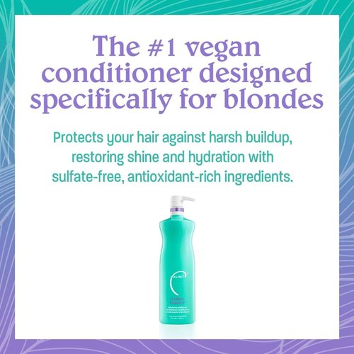 Malibu C Blondes Enhancing Shampoo & Conditioner Duo - Revitalizing Purple Formula for Healthy, Brilliant Blondes | 33.8 oz