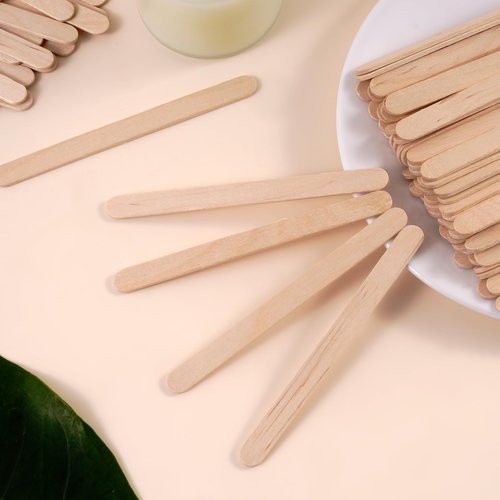 600 Pcs Wooden Wax Sticks 4.5-Inch Wood Waxing Stick Wax Spatulas Applicator Multi-Purpose Wood Popsicle Craft Sticks for Body Hair Removal, Tongue Depressors and Craft Projects