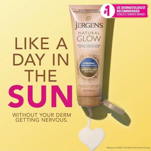 Jergens Natural Glow Daily Moisturizer - Firming Formula for Medium to Tan Skin Tones | 7.5oz