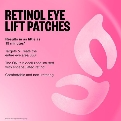 Peace Out Retinol Eye Lift Patches - 360° Biocellulose Mask with Retinol & Peptides for Fine Lines (5 Pairs)