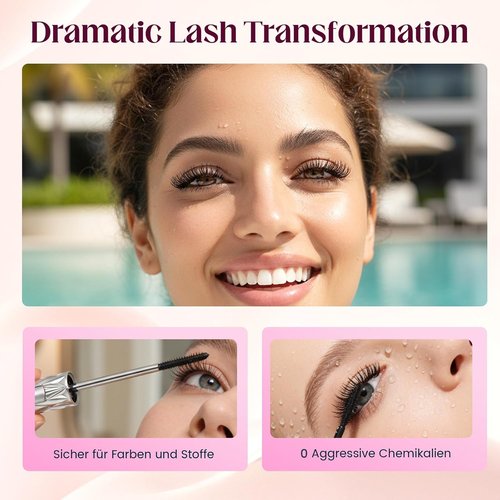 Skiennix Eyelash Primer - Tubular Waterproof Volumizing Mascara with Metal Wand | Black, 2026 Edition