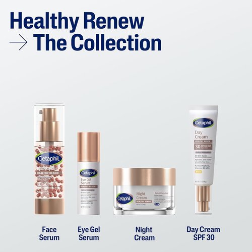 Cetaphil Healthy Renew Night Cream - Skin Tightening & Wrinkle Repair for Sensitive Skin | 1.7 Oz