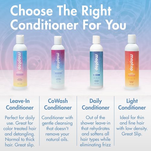 MopTop Leave In Conditioner for Curly Hair – Hair Moisturizer to Soften, Moisturize & Hydrate, Anti Frizz for All Textures & Curl Types, Sulfate & Paraben Free Hair Conditioner