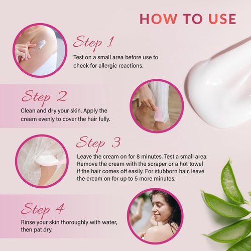 Hair Removal Cream for Women: Depilatory Cream for Intimate Areas and Pubic Area with Aloe Vera and Vitamin E - Hair Removal for Body Legs Arms Underarms Bikini - Fast Painless Soothing - 5.3 oz