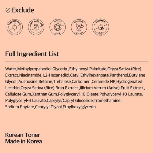 Rice Glow Bubble Toner 3.38 fl oz - Hydrating Milky Toner for Sensitive and Dry Skin, with Niacinamide and Rice Extract to Support Radiant Skin, Easy-to-Carry Size for Daily Korean Skincare Routine