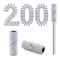 Cellentool 200 Pcs Nail Drill Bits Small Sanding Bands with 3.1mm Mandrel Bit, Mini Sanding Bands Nail File for Acrylic Gel Manicures and Pedicure (Zebra, 180 Grit)