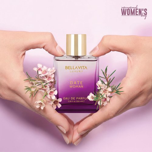 Bellavita Luxury DATE Eau de Parfum - 100 ml | Floral Women's Perfume with Pink Pepper, Jasmine & Moss Notes