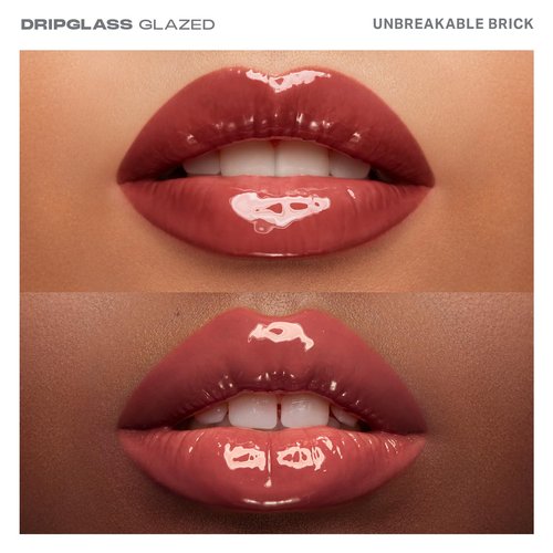 MORPHE Dripglass High Shine Lip Gloss - Glass-Like Shine & Non-Sticky Finish - Infused With Squalane & Vitamin E - Unbreakable Brick (0.13 Fl Oz)