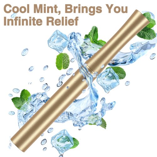 Natural Plant Aroma Flavored Air Inhaler for Habit Support | Nicotine-Free, Smokeless Inhaler, Portable Aluminum Device with Refillable Inserts