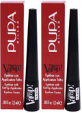 Pupa Milano Vamp! Definition Liner - Eyeliner With Felt Applicator - Matt and Pearly Finishes - Precise, Flawless and Defined Color - Ultra Pigmented - 100 Extra Black - 0.85 Oz (Pack of 2)