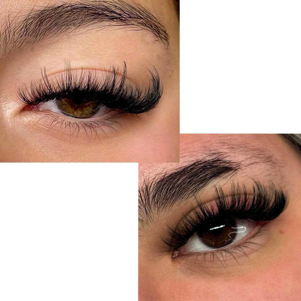 Yasnai Cat Eye Lashes False Eyelashes Fluffy Volume 18mm Strip Lashes Wispy Fake Lashes Natural Eyelashes 14 Pairs Pack 9D