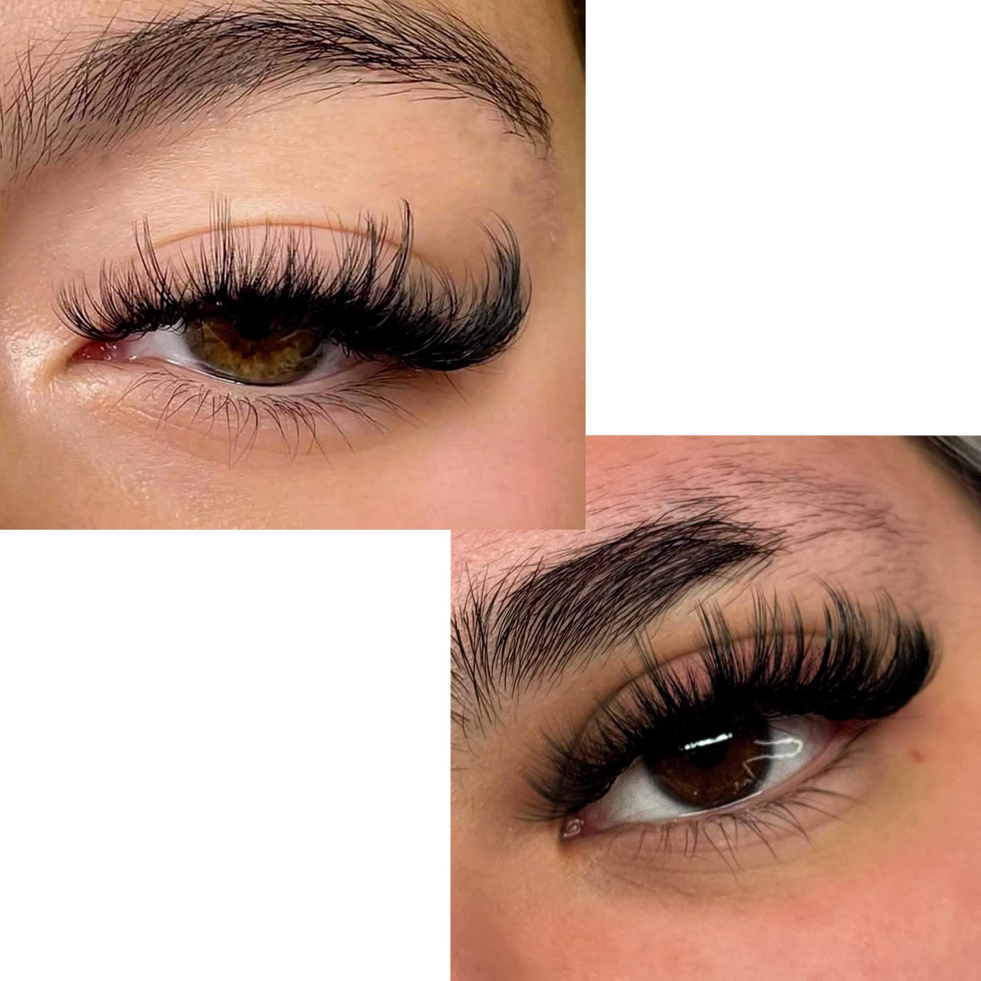 Yasnai Cat Eye Lashes False Eyelashes Fluffy Volume 18mm Strip Lashes Wispy Fake Lashes Natural Eyelashes 14 Pairs Pack 9D