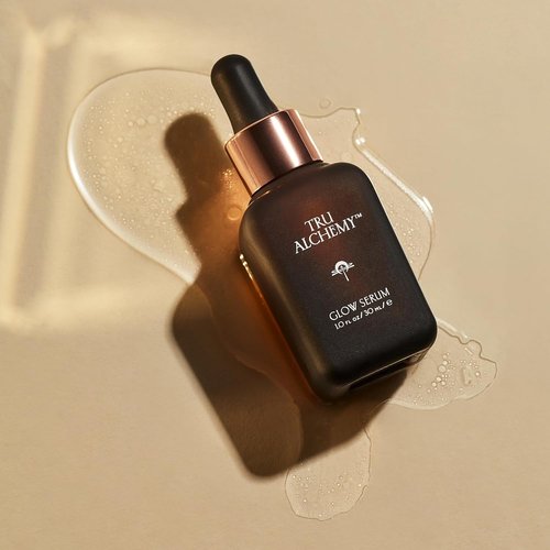 Tru Alchemy Vitamin C Glow Serum - Hydrating Anti-Aging Face Serum with Bakuchiol & Acids | 1 fl oz
