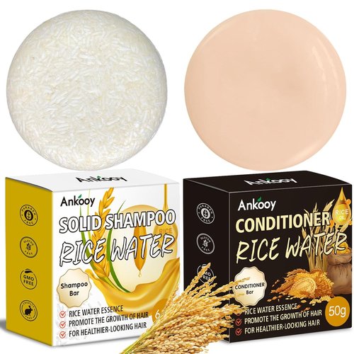 Skiennix Rice Water Shampoo & Conditioner Set - Organic Hair Growth & Deep Cleansing | 2 Pack