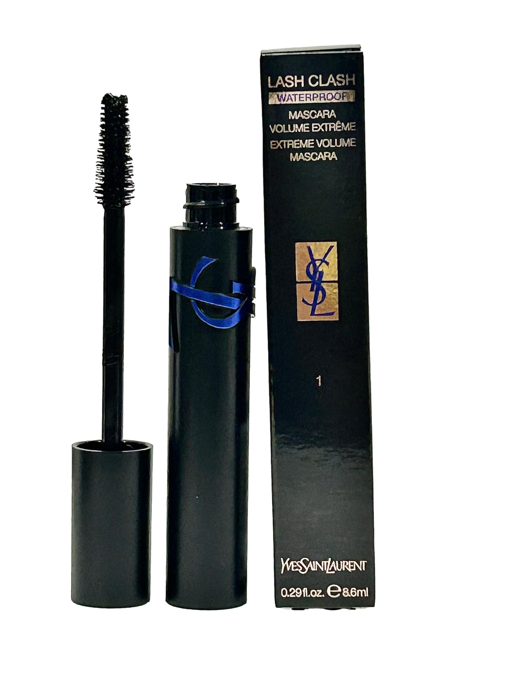 Yves Saint Laurent Lash Clash Waterproof YSL Mascara Extreme Volume Black # 1-8.6 ML 0.29 FL OZ