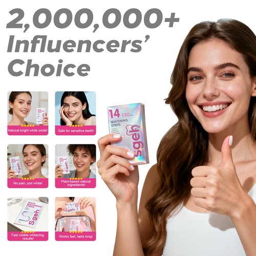 Teeth Whitening Strips -14 Treatments Professional Teeth Whitening Strip kit -Safe for Enamel-Non Sensitive Tooth Whitening Without Any Harm -Non-Slip Strips Stains Removal