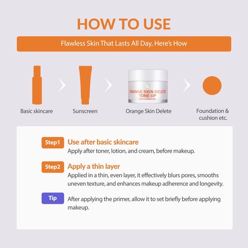bonamedusa Orange Skin Delete Tone Up Pore Primer Korean Makeup 30g 1.06 oz