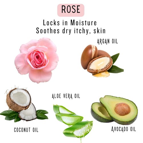 ROSE Natural Body Wash - Sulfate & Dye Free | Hydrating Formula for Dry, Sensitive Skin - 16oz