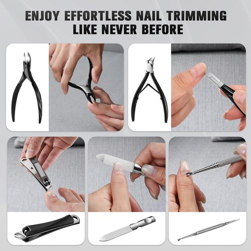 FERYES Ultimate Toenail Clippers for Seniors Thick Toenails, Premium Stainless Steel Nail Clippers for Nails 5Pcs– Ideal for Men, Women