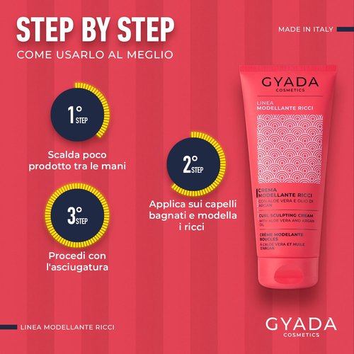 GYADA Curl Defining Cream - Frizz Control Leave-In for Curly & Wavy Hair with Argan Oil | Vegan & Cruelty-Free - 6.76 fl oz