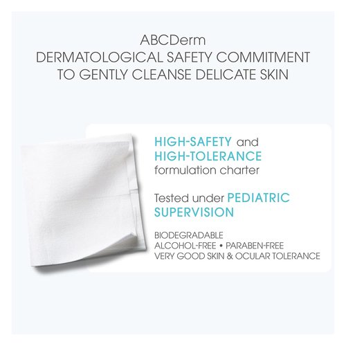Bioderma - ABCDerm H2O Baby Cleansing Wipes - Biodegradable & Gentle for Newborns and Children