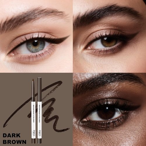 HECI BEAUTY Gel Eyeliner Pencil - Ultra-Smooth, Longwear Waterproof Formula | Dark Brown, 24HR Wear