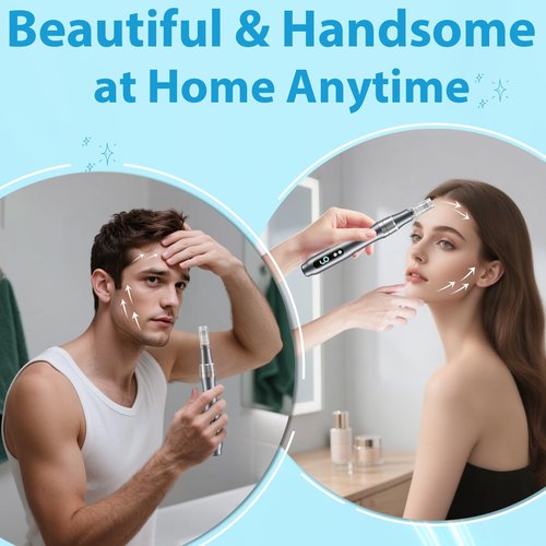 Dermastamp System, 0.25mm Microneedling Derma Stamp Pen, Derma Roller Alternative, Skin Care Tool for Women