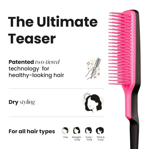 Tangle Teezer Ultimate Volumizer Brush - Adds Texture & Volume for All Hair Types | Pink Embrace