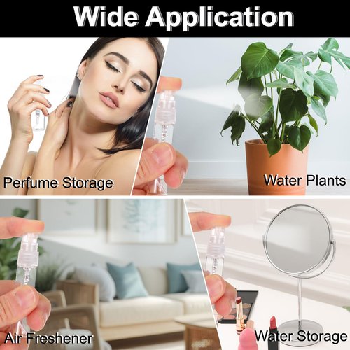PATIKIL 3ml Glass Mini Perfume Sample Bottles, 20 Pcs Fine Mist Refillable Empty Mini Spray Bottle Fragrance Sample Bottles Sprayer for Perfume Travel Liquid Essential Oil, Black